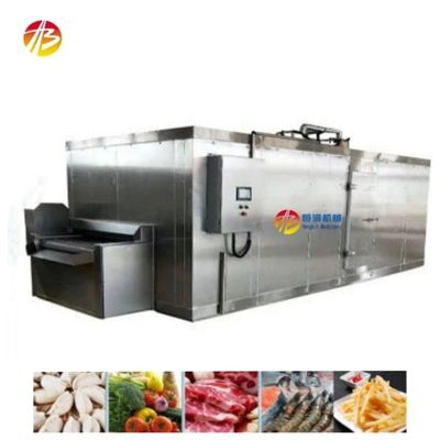 Capacité de refroidissement 500 kg congélateur rapide industriel pour crevettes et fraises surgelées