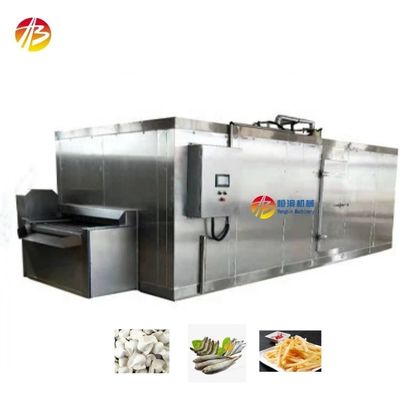 13800*3200*2500mm Iqf Machine de congélation par tunnel pour légumes congelés Fruits crevettes