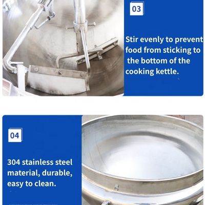 Chaudière à vapeur en acier inoxydable de 700 à 1200 mm de diamètre pour la transformation des aliments