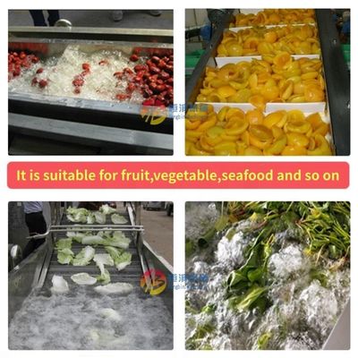 Machine automatique de lavage à bulles d'air pour légumes, fruits et fruits de mer