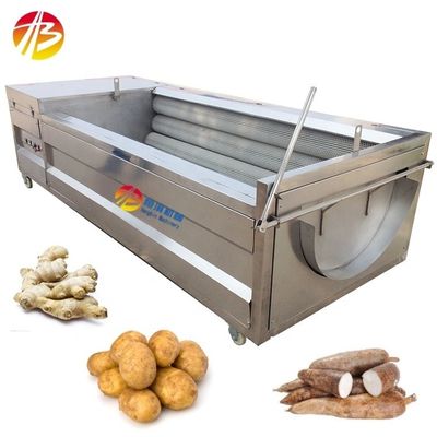 Machine de lavage et de pellicule de raisin de gingembre industriel durable à 380V