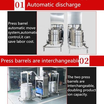 Juicer hydraulique à pression à froid très efficace pour un fonctionnement facile et une productivité élevée